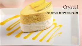  Presentation with pastel pink - Cool new PPT theme with mango-and-sour-cream-parfait backdrop and a lemonade colored foreground