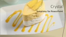  Presentation with mango - Presentation theme consisting of mango-and-sour-cream-parfait background and a blonde colored foreground