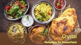  Presentation with indian traditional - Cool new PPT theme with biryani with mango chutney backdrop and a tawny brown colored foreground