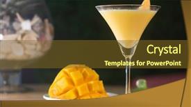  Presentation with fruit cocktail - Amazing theme having mango cocktail and passion fruit backdrop and a tawny brown colored foreground
