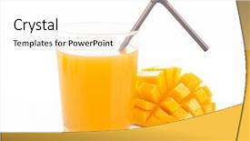  Presentation with mango - Audience pleasing theme consisting of mango cocktail backdrop and a white colored foreground