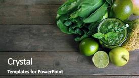  Presentation with fruit vegetable juice - Cool new slides with mango drink - green healthy juice with fruits backdrop and a dark gray colored foreground