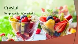  Presentation with kiwi fruit - Audience pleasing PPT layouts consisting of mango flower - healthy fresh fruit and berry backdrop and a  colored foreground