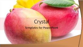  Presentation with mango fruit - PPT layouts with mango fruit and mango cubes background and a red colored foreground