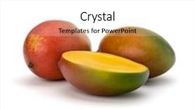  Presentation with mango fruit - Amazing slides having mango fruit isolated on white backdrop and a white colored foreground