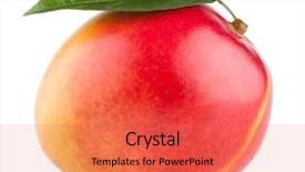  Presentation with mango fruit - PPT layouts featuring mango fruit isolated on white background and a red colored foreground