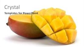  Presentation with mango fruit - Presentation featuring mango-fruit-isolated-on-white background and a white colored foreground