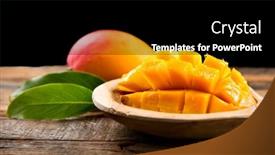  Presentation with mango fruit - Presentation theme having mango-fruit-ripe-mango-fruits background and a  colored foreground