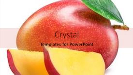  Presentation with mango fruit - PPT theme enhanced with mangoes - mango fruit with mango slices background and a red colored foreground