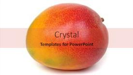  Presentation with mango - Beautiful presentation theme featuring mango-isolated-on-white-background backdrop and a red colored foreground