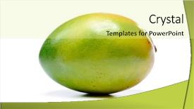  Presentation with mango - Beautiful presentation theme featuring mango isolated on white background backdrop and a blonde colored foreground