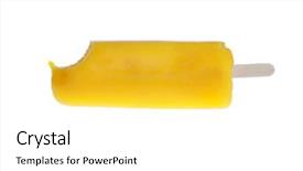  Presentation with fresh ginger root on white - Slides with mango juice - fresh frozen popsicle isolated background and a white colored foreground