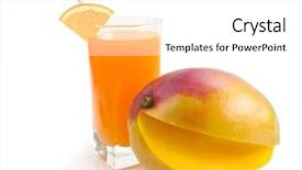  Presentation with mango juice - PPT layouts having mango juice background and a white colored foreground