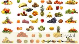  Presentation with fruits mango - Presentation theme consisting of mango leaf - set of different bright tasty background and a blonde colored foreground