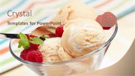  Presentation with mango - Audience pleasing presentation theme consisting of mango-or-orange-sorbet-dessert backdrop and a lemonade colored foreground