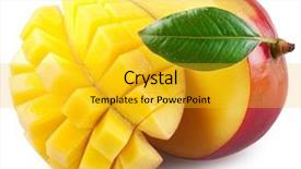  Presentation with mango - Audience pleasing PPT theme consisting of mango with section backdrop and a gold colored foreground