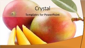  Presentation with mango - Amazing PPT theme having mango with slices backdrop and a lemonade colored foreground