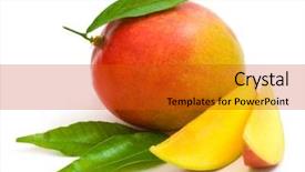  Presentation with mango - Colorful presentation design enhanced with oxygen - bright blue skies and fluffy backdrop and a teal colored foreground