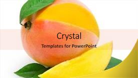 Presentation with mango - Theme consisting of mango background and a coral colored foreground