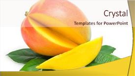  Presentation with mango - Presentation theme having mango background and a sky blue colored foreground