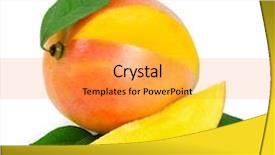  Presentation with fruits mango - Audience pleasing slides consisting of mango backdrop and a gold colored foreground