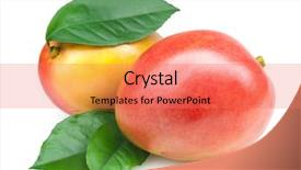  Presentation with mango - Amazing presentation design having mango backdrop and a coral colored foreground