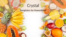  Presentation with mangosteen - Presentation theme with mangosteen - still life with fresh assorted background and a yellow colored foreground