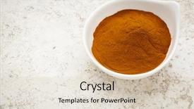  Presentation with mangosteen - Presentation having mangosteen fruit powder background and a  colored foreground