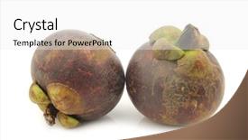  Presentation with mangosteen - Beautiful PPT layouts featuring mangosteen fruits garcinia mangostana linn backdrop and a white colored foreground