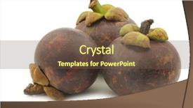  Presentation with mangosteen - Beautiful theme featuring mangosteen fruits garcinia mangostana linn backdrop and a tawny brown colored foreground