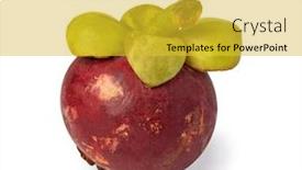  Presentation with mangosteen - Colorful presentation theme enhanced with mangosteen isolated on white background backdrop and a yellow colored foreground