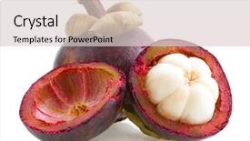  Presentation with mangosteen - Cool new PPT theme with mangosteen backdrop and a lemonade colored foreground