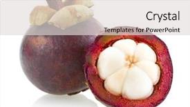  Presentation with mangosteen - Beautiful presentation theme featuring mangosteen backdrop and a light gray colored foreground