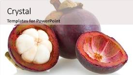  Presentation with mangosteen - Slides featuring mangosteen background and a light gray colored foreground
