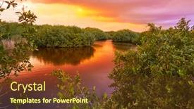  Presentation with maya - PPT theme with mangroove sunset in riviera maya background and a tawny brown colored foreground