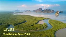  Presentation with thailand - Cool new theme with mangroves - aerial view of the phang backdrop and a tawny brown colored foreground