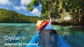  Presentation with kayaking - Slides with mangroves - little girl kayaking with her background and a ocean colored foreground