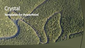  Presentation with mangrove - Theme featuring mangroves - mangrove forest aerial landscape background and a gray colored foreground