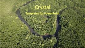  Presentation with mangrove - Amazing PPT theme having mangroves - mangrove forest aerial photo backdrop and a tawny brown colored foreground