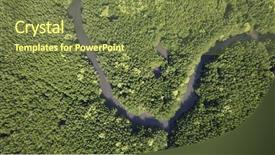  Presentation with mangrove - Beautiful slide deck featuring mangroves - mangrove forest aerial photo backdrop and a tawny brown colored foreground