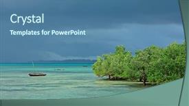  Presentation with mangrove - Audience pleasing presentation theme consisting of mangroves - seascape with mangrove trees backdrop and a ocean colored foreground