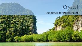  Presentation with krabi - Amazing presentation design having mangroves-in-the-hidden-lagoon backdrop and a light blue colored foreground