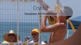  Presentation with beach ball - Slides featuring manhattan-beach-ca-july-18 background and a light blue colored foreground