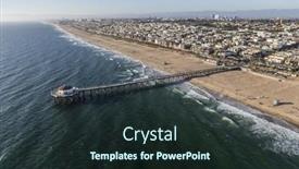  Presentation with manhattan - Amazing slide deck having manhattan-beach-california-usa-august backdrop and a wine colored foreground