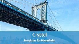  Presentation with brooklyn bridge - Colorful presentation design enhanced with manhattan bridge new york city backdrop and a teal colored foreground
