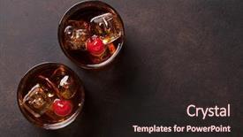  Presentation with manhattan - Slide deck consisting of manhattan cocktail with whiskey top background and a wine colored foreground