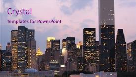  Presentation with river in the middle east - Slides featuring manhattan from across the east background and a lemonade colored foreground