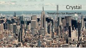  Presentation with new york city - Slides with manhattan in new york city background and a light gray colored foreground