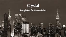  Presentation with new york night - Slide set enhanced with manhattan midtown skyscrapers and new background and a dark gray colored foreground