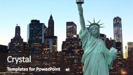  Presentation with liberty - Slide deck with vegetable omelet with broccoli and bell peppers background and a yellow colored foreground